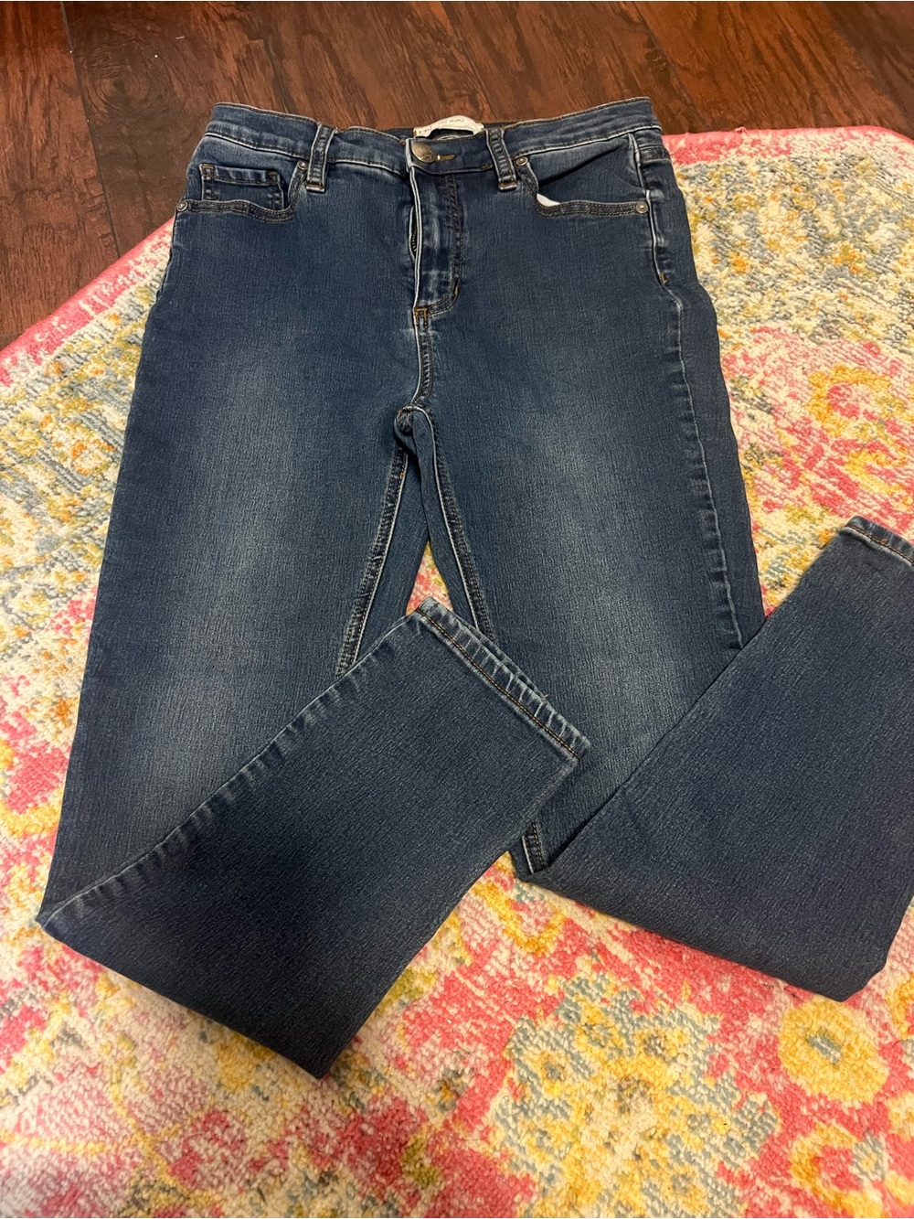 Free People Dark Wash Skinny Jeans - Indigo Blue